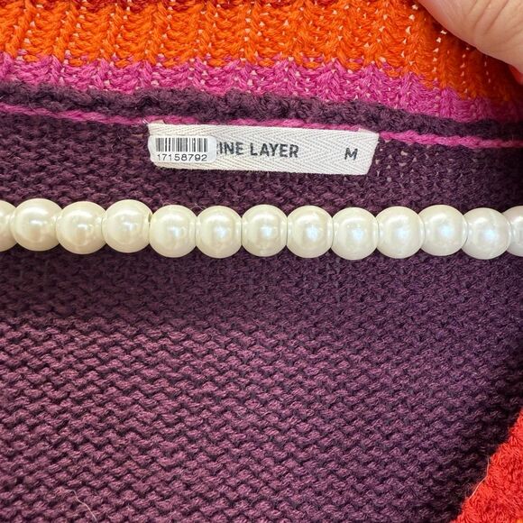 Marine Layer Slouchy V-Neck Sweater M 🟠 - Picture 6 of 8